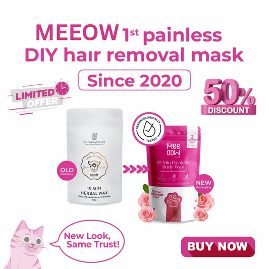MEEOW 10-Min Painless DIY Hair Removal Mask